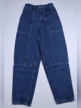 Vtg Wrangler Misses Full Fit Barrel Leg Carpenter Jeans Sz 6 (24W) Made In USA